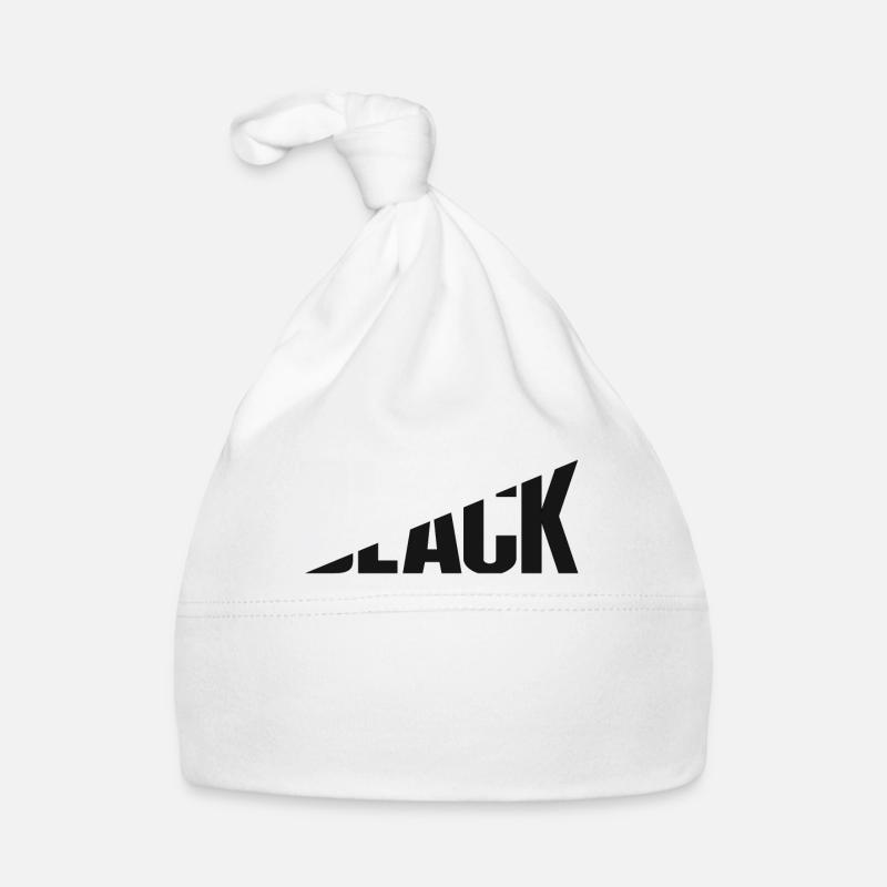 Black Typography Design Black Typography Organic Baby Cap