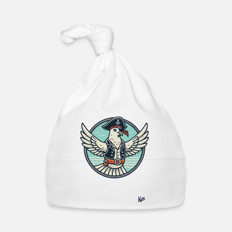 Legendary Pirate Dove with Eye Patch Organic Baby Cap