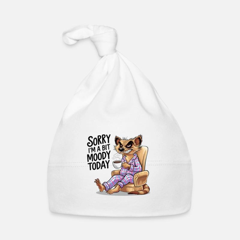 Launisch Erdmännchen Grummelig Morgenmuffel Kaffee Baby Bio-Mütze