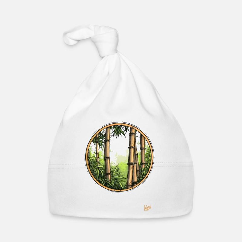 Forêt de bambous dans la forêt de bambous Bonnet bio Bébé