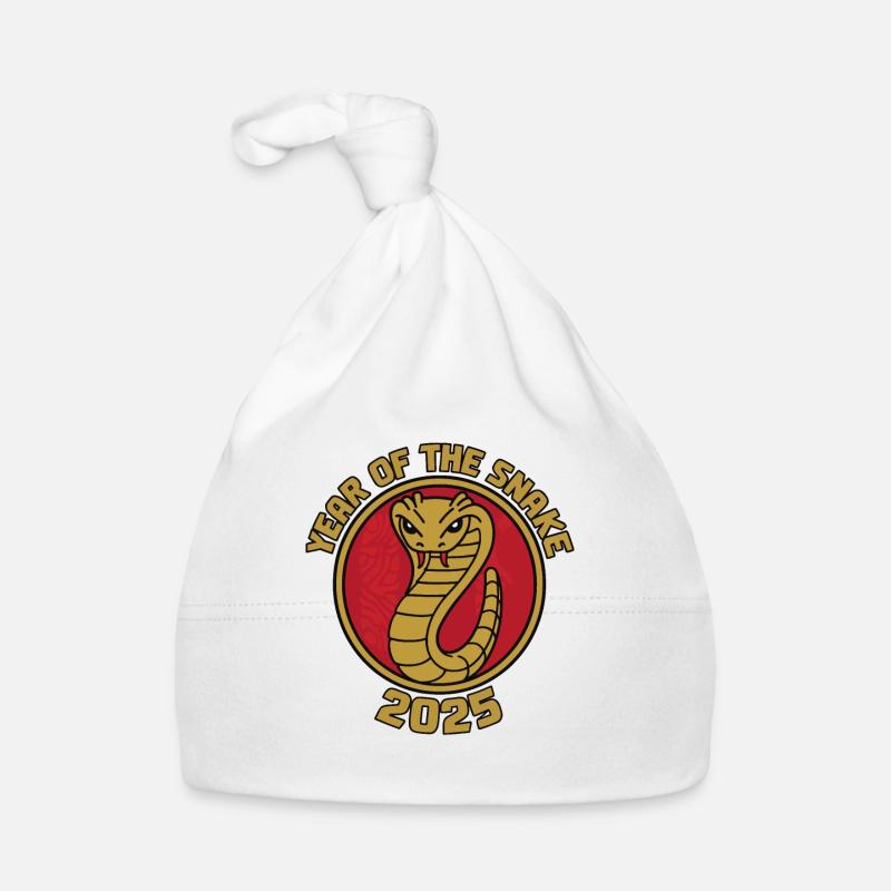 Année Chinoise 2025 Année du Serpent Bonnet bio Bébé