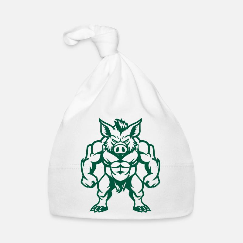 Wildschwein Comic Baby Bio-Mütze
