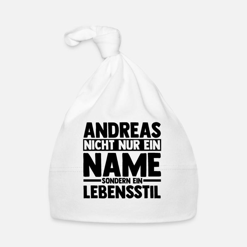 First name Andreas Organic Baby Cap