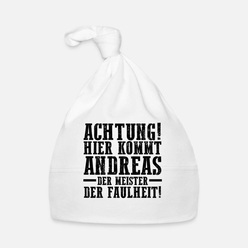 First name Andreas Organic Baby Cap