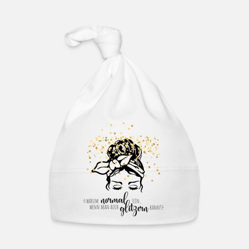 Glitzerkonfetti Spruch Baby Bio-Mütze
