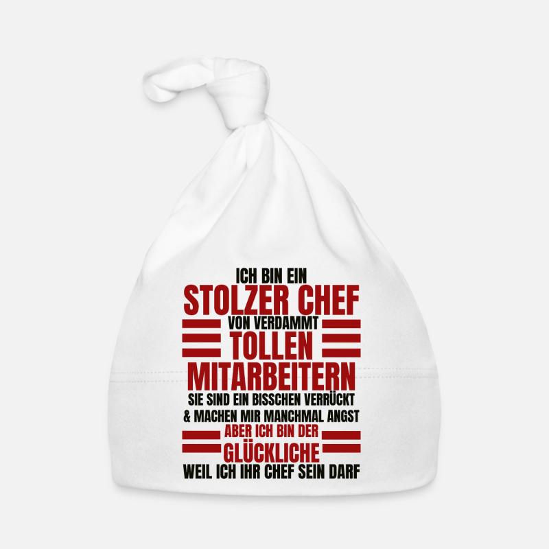 Ich Bin Ein Stolzer Chef Geburtstag Geschenk Baby Bio-Mütze