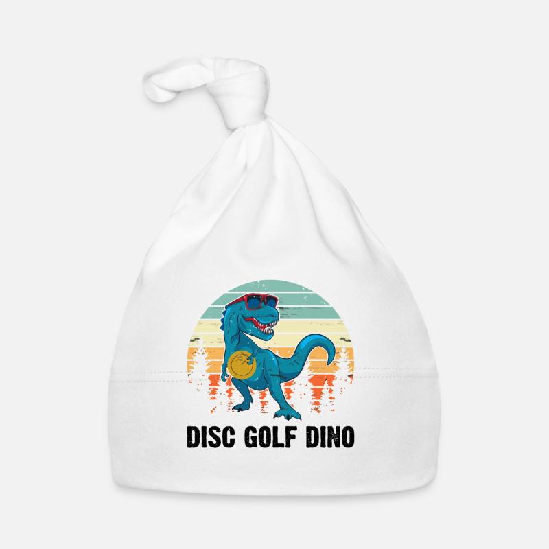 Disc Golf Dinosaur - Disc Golfing Dinosaur Disc Go Organic Baby Cap