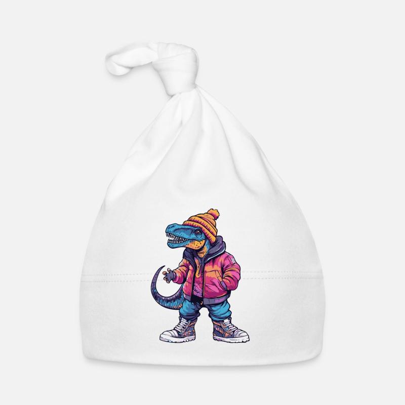 Dinosaure T-Rex Mode Hiver Bonnet bio Bébé