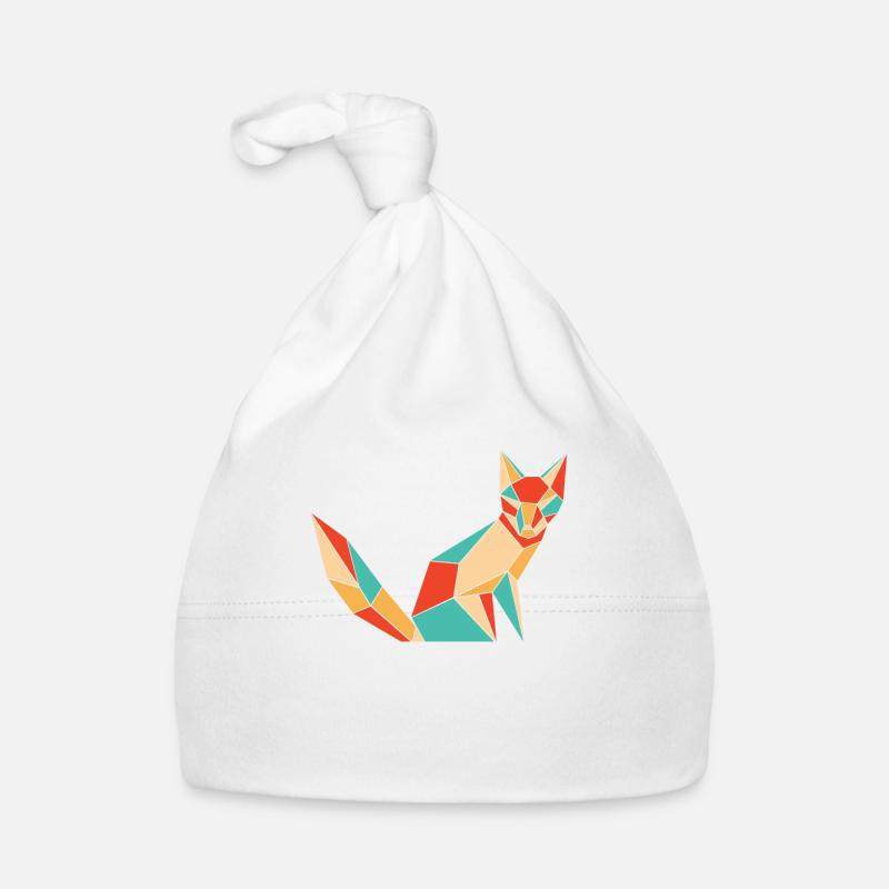 Retro Caninae Red Fox Canidae Fox Lover Fox - Organic Baby Cap - white