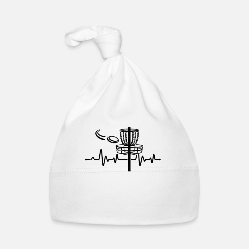 Disc Golf Heartbeat Disc Golfer Disc Golfing Bonnet bio Bébé