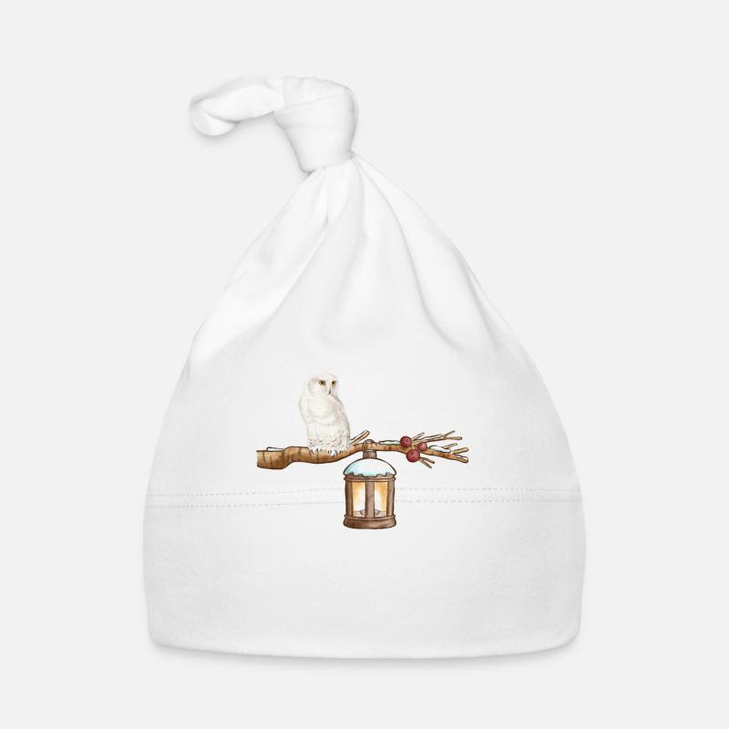 Hibou d’hiver Winter-Eule Bonnet bio Bébé