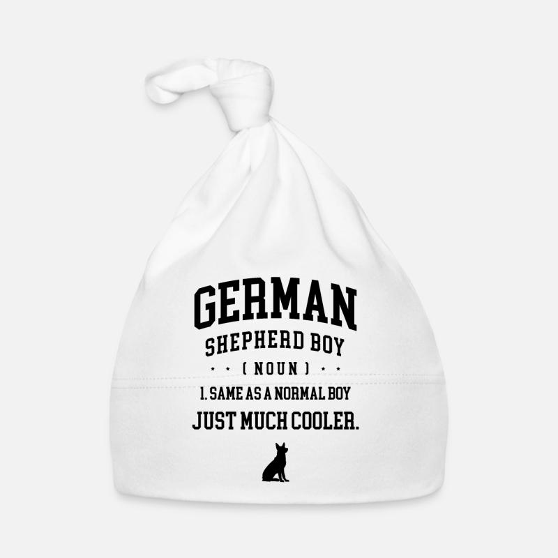 Deutscher Schäferhundjunge Wie Ein Normaler Junge Nur Viel Baby Bio-Mütze