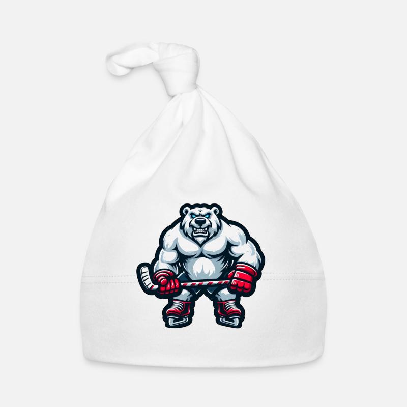 Eisbär Eishockeyspieler, Eisbär Hockeyteam Baby Bio-Mütze