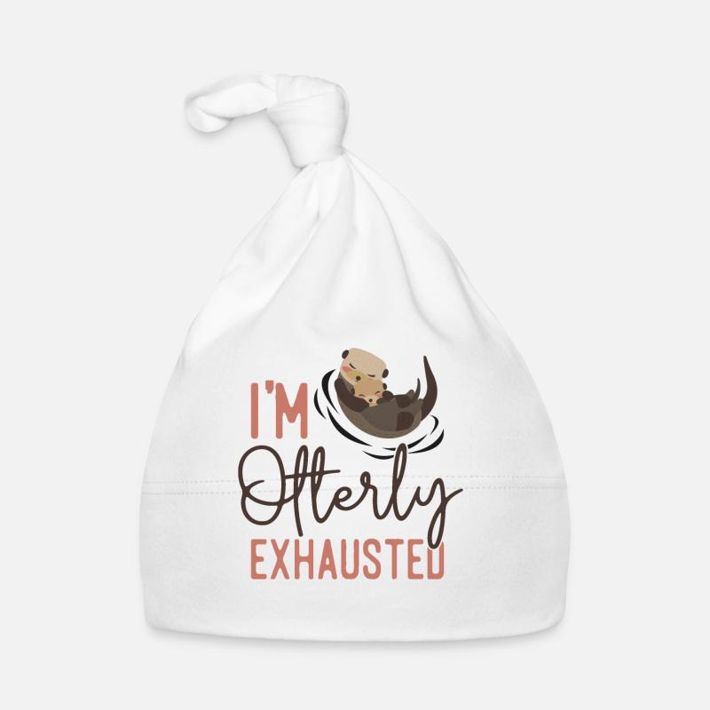 Otter I'm Otterly Exhausted Organic Baby Cap