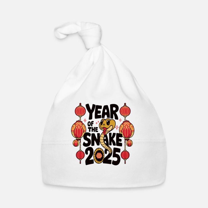Année Chinoise 2025 Année du Serpent Bonnet bio Bébé