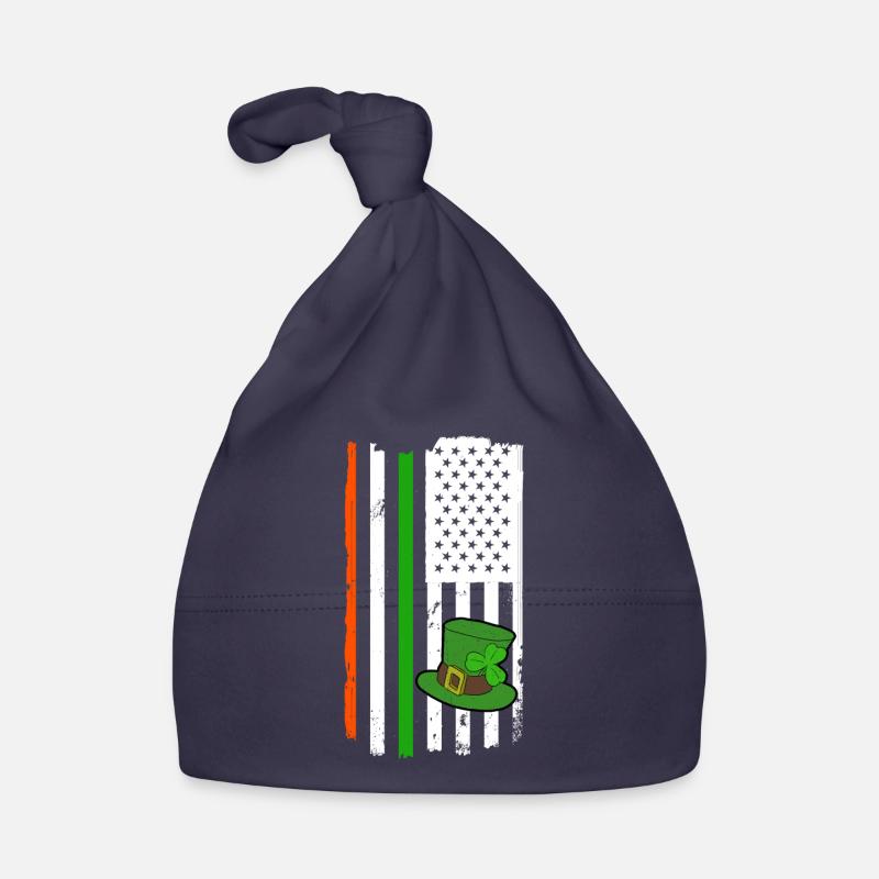 Happy St. Patrick's Day Shamrocks Organic Baby Cap