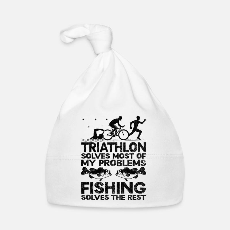 Triathlon Solves Most Of My Problems Fishing Solve Organic Baby Cap