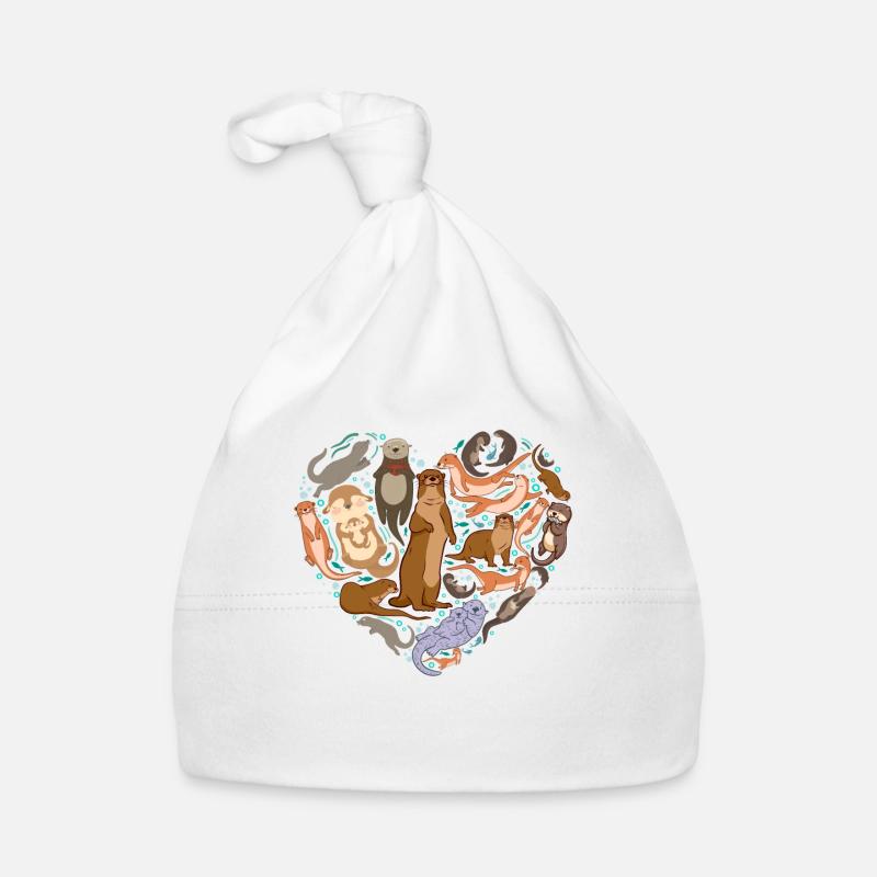 Otter Heart Baby Bio-Mütze
