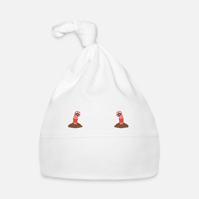 Mignon ver drôle vers de terre vers de terre Bonnet bio Bébé