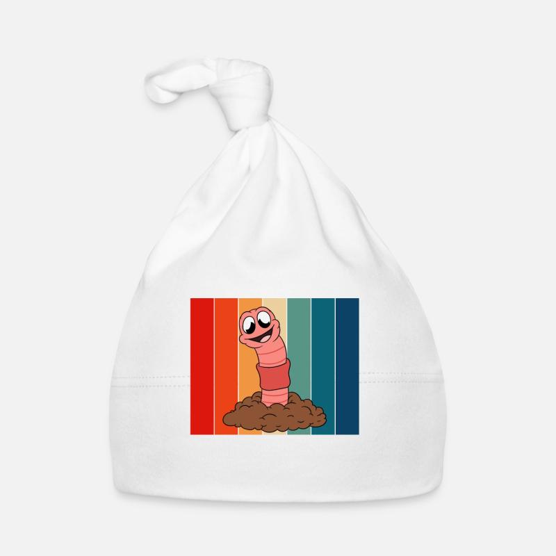 Mignon ver drôle vers de terre vers de terre Bonnet bio Bébé