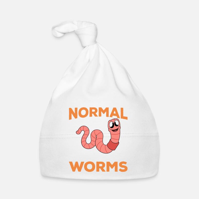 Cute worm funny earthworm worms Organic Baby Cap