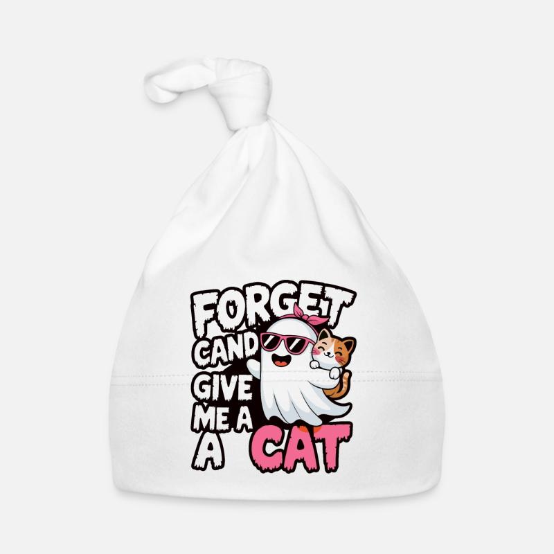 Halloween Cat Forget Candy Give Me A Cat Organic Baby Cap