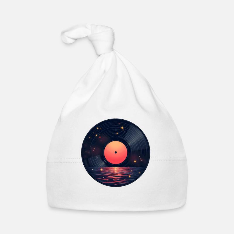 Vinyle Cosmique Astronaute Musique de l’espace Bonnet bio Bébé