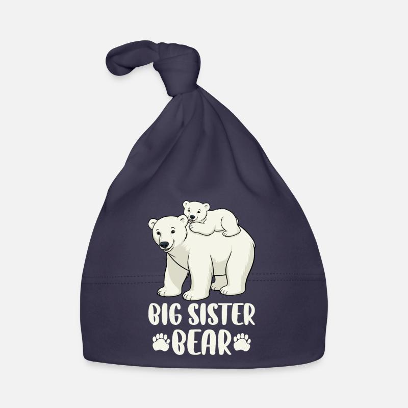 Big Sister Bear Organic Baby Cap