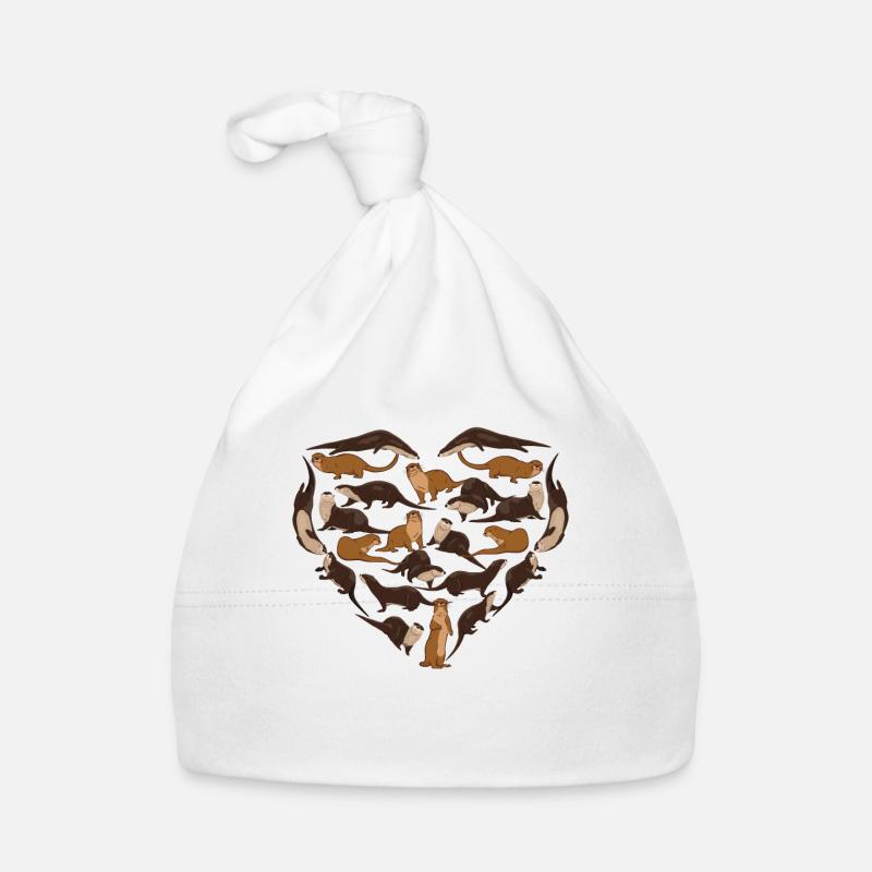 Otter Heart Baby Bio-Mütze