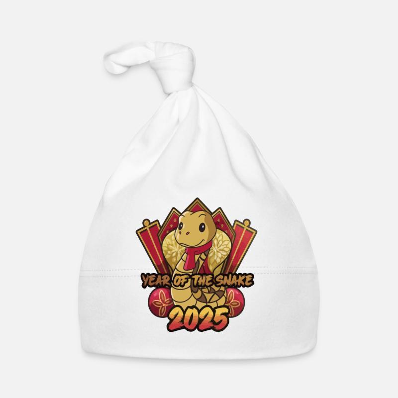 Année Chinoise 2025 Année du Serpent Bonnet bio Bébé