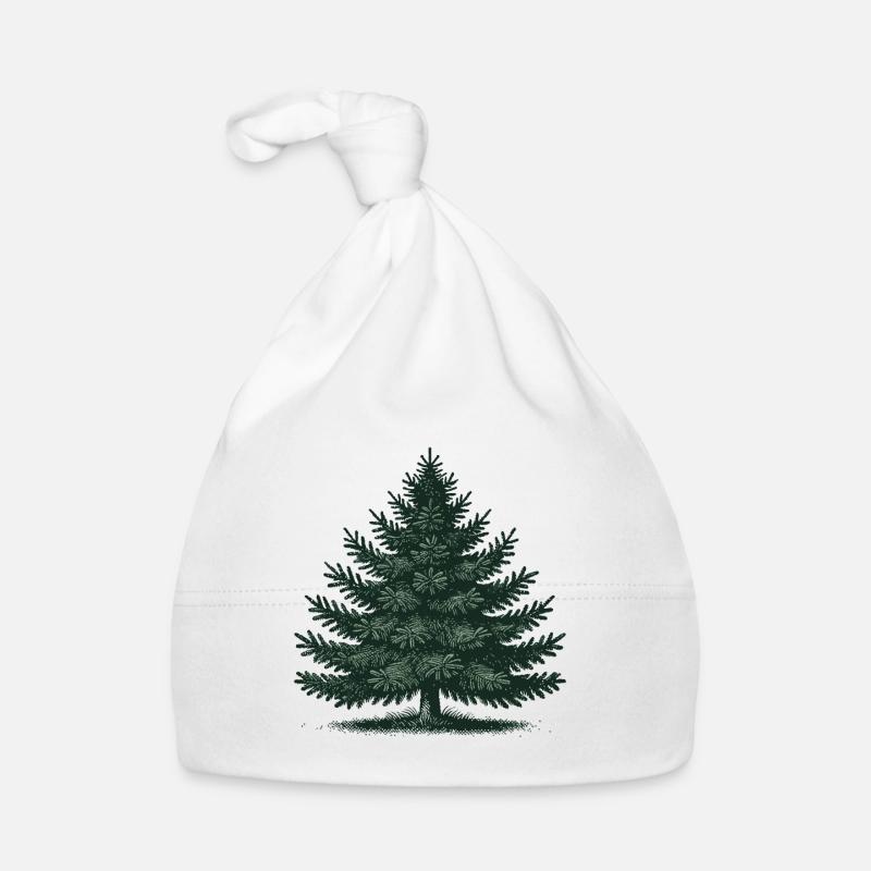 Christmas Christmas Tree Illustration Organic Baby Cap