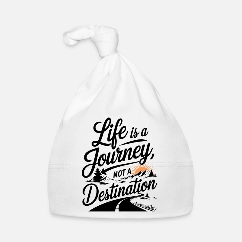 La vie est un voyage Conception de motivation Bonnet bio Bébé