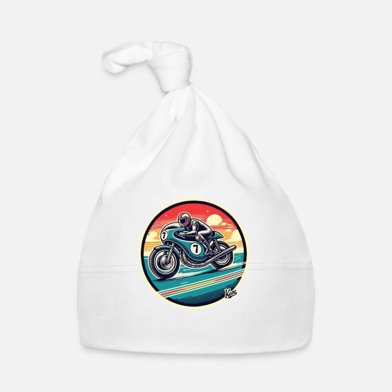 Classic Motorcycle Café Racer Organic Baby Cap