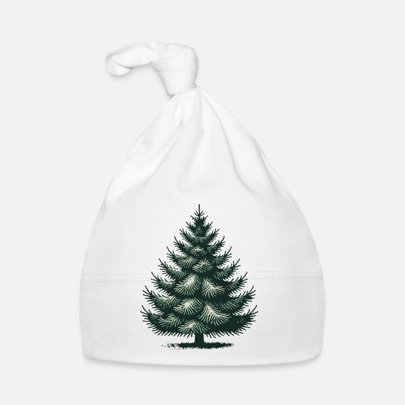 Christmas Christmas Tree Illustration Organic Baby Cap