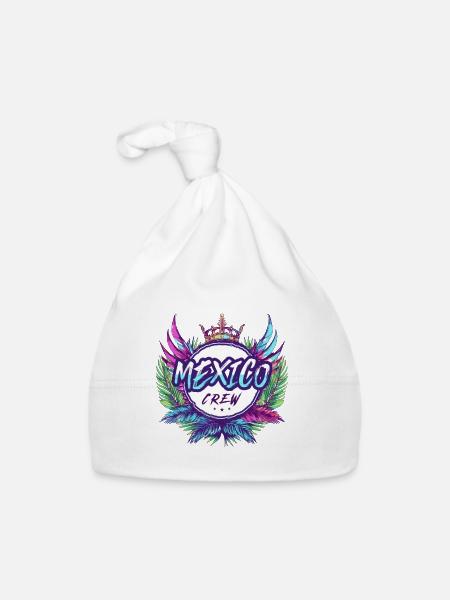 Mexico Crew Colorful - Organic Baby Cap - white - Front