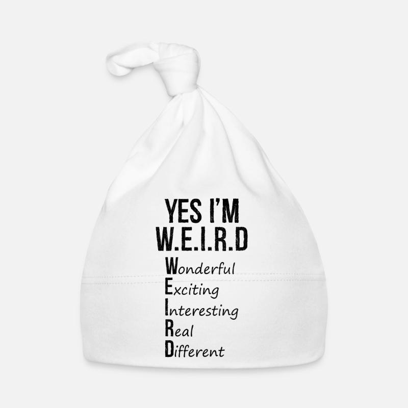Ouais, je suis bizarre Bonnet bio Bébé