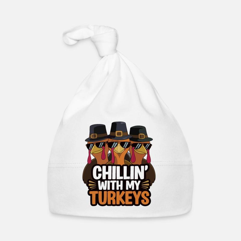 Funny Thanksgiving Turkey Organic Baby Cap