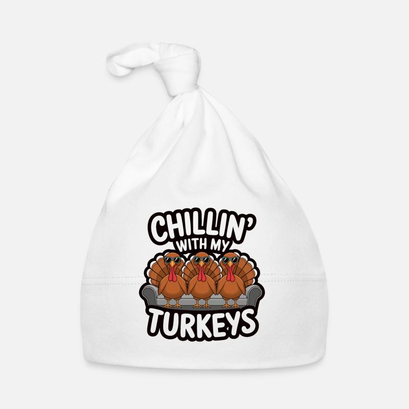 Funny Thanksgiving Turkey Organic Baby Cap