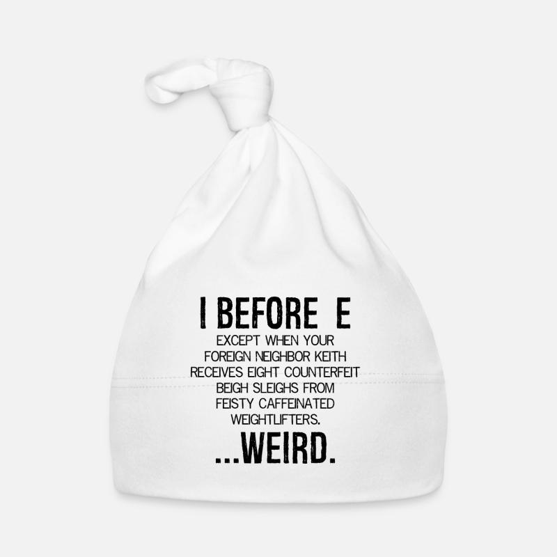 I Before E Weird Baby Bio-Mütze
