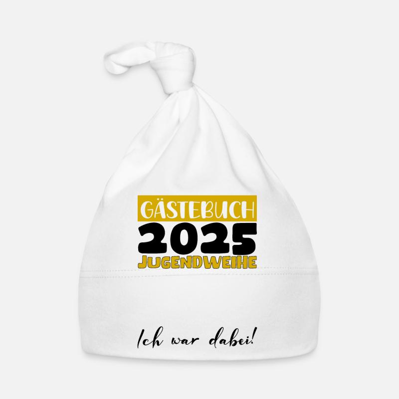 Jugendweihe 2025 Gästebuch Geschenk Mädchen Jungen Baby Bio-Mütze