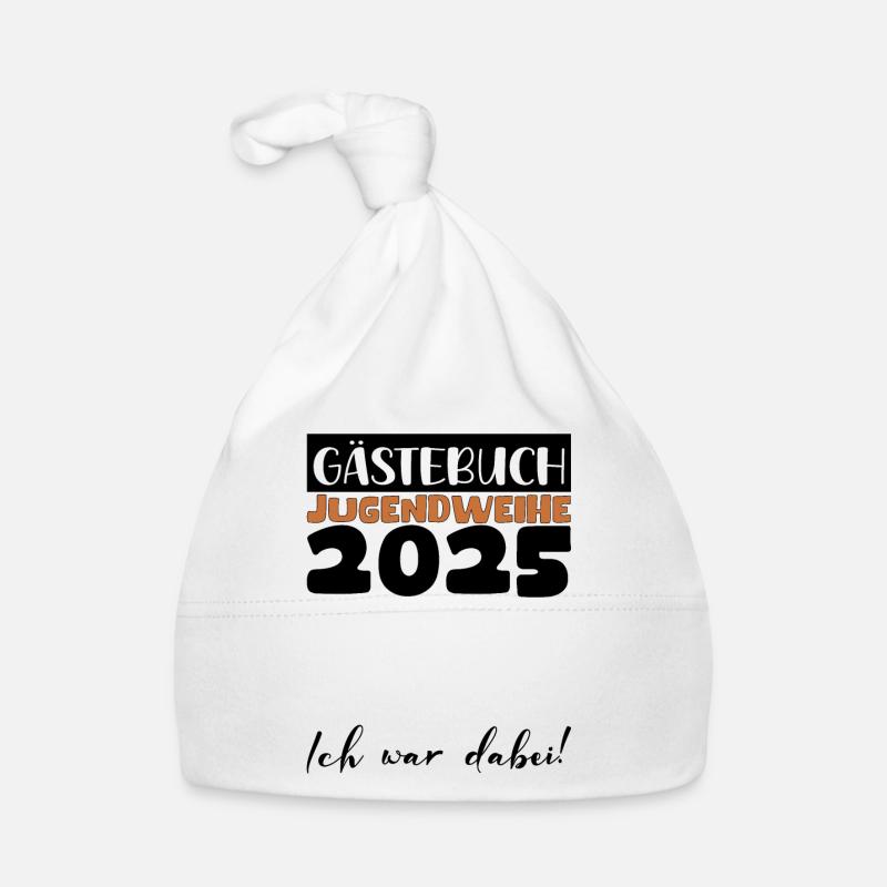 Jugendweihe 2025 Gästebuch Geschenk Mädchen Jungen Baby Bio-Mütze