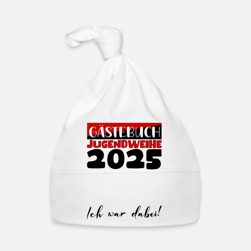 Jugendweihe 2025 Gästebuch Geschenk Mädchen Jungen Baby Bio-Mütze