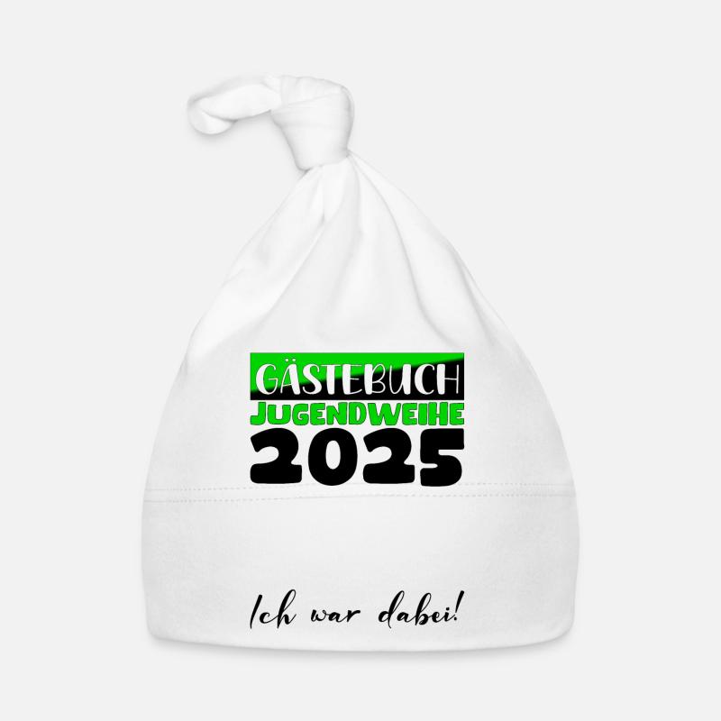 Jugendweihe 2025 Gästebuch Geschenk Mädchen Jungen Baby Bio-Mütze