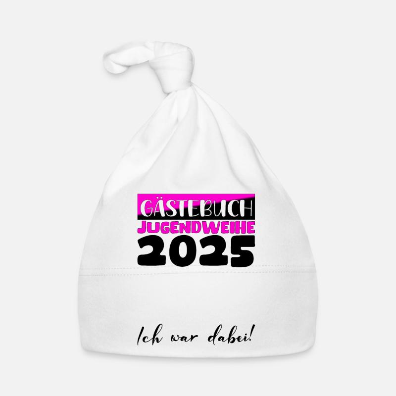 Jugendweihe 2025 Gästebuch Geschenk Mädchen Jungen Baby Bio-Mütze