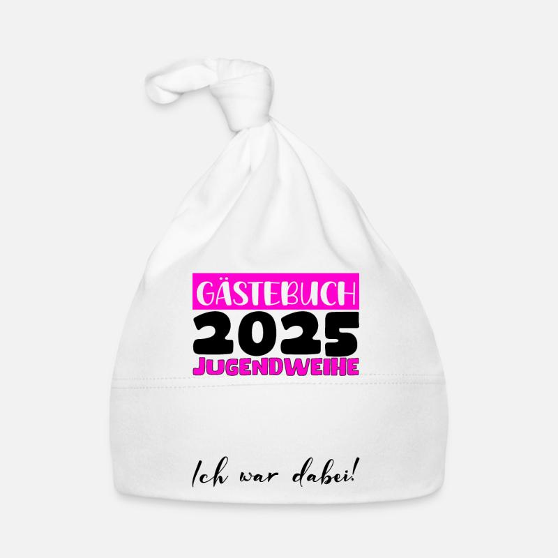 Jugendweihe 2025 Gästebuch Geschenk Mädchen Jungen Baby Bio-Mütze