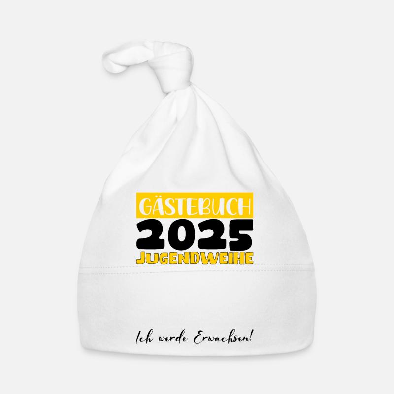 Jugendweihe 2025 Gästebuch Geschenk Mädchen Jungen Baby Bio-Mütze