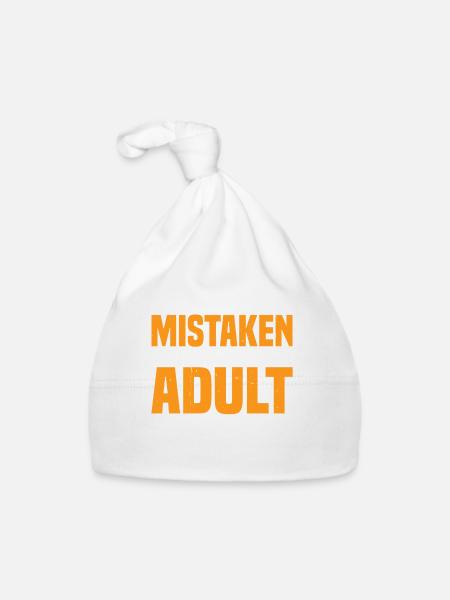 I'm Often Mistaken For An Adult Because Of My Age3 - Baby Bio-Mütze - Weiß - Vorne
