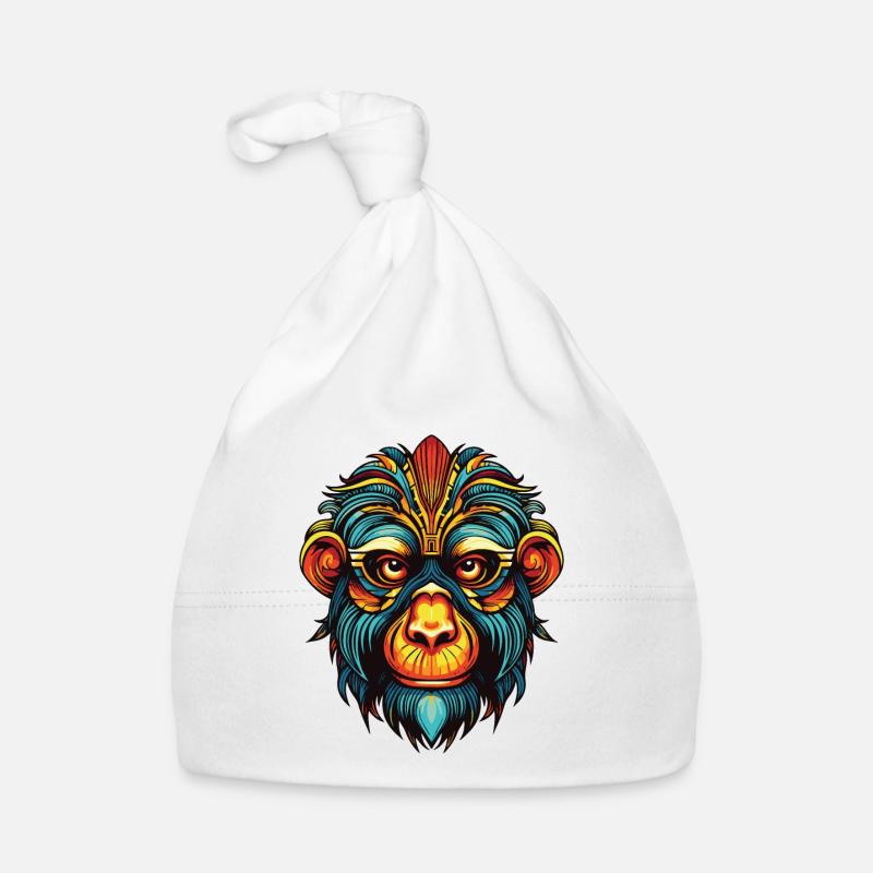 Affe Portrait Baby Bio-Mütze