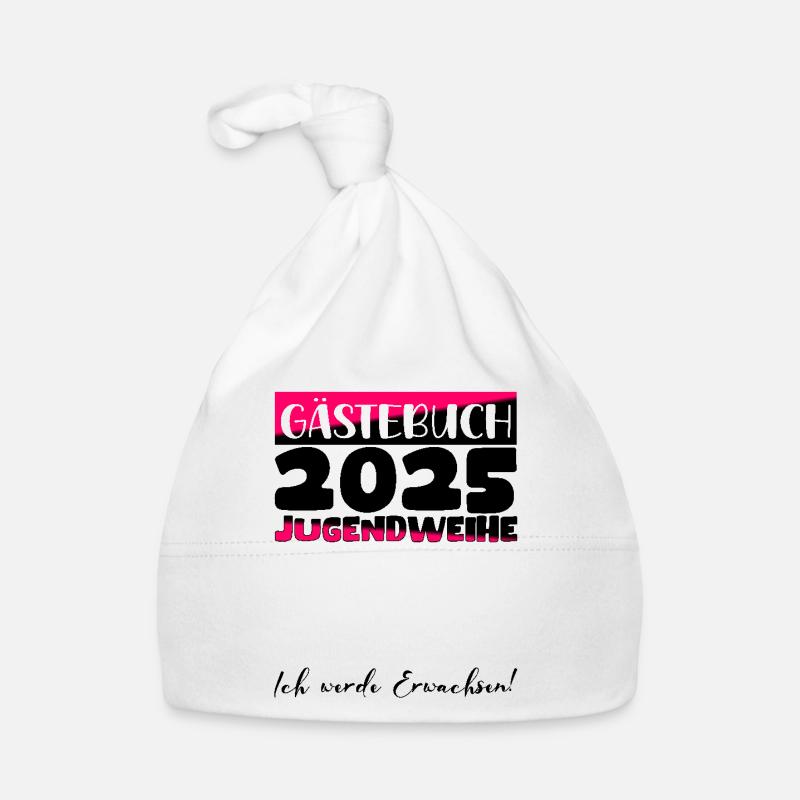 Jugendweihe 2025 Gästebuch Geschenk Mädchen Jungen Baby Bio-Mütze