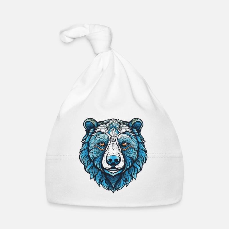 Polar Bear Portrait Polar Bear Organic Baby Cap